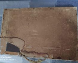 ancien miroir art déco, cadre en bois doré