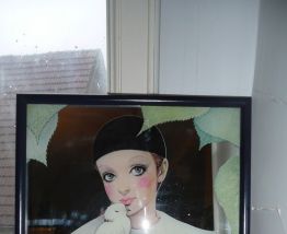 Miroir Pierrot love 1980