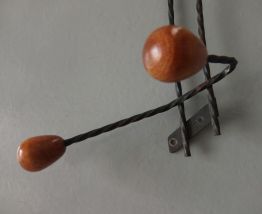 Porte manteau 50' bois &amp; métal