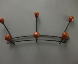 Porte manteau 50' bois &amp; métal