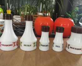 Set condiments arcopal vintage
