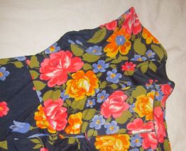 robe motif fleurs vintage 70