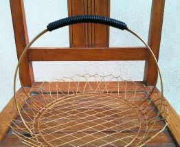 Jolie panière à fruits en métal doré