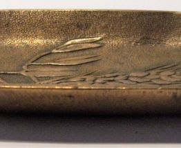 vide poche ,ramasse monnaie bronze épis de blé art nouveau