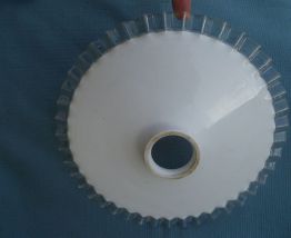 abat jour , suspension  opaline blanche ,vintage