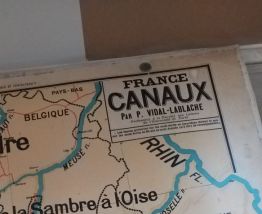 Carte murale scolaire vintage VIDAL-LABLACHE