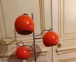 Lampadaire vintage eye ball orange