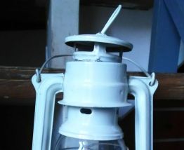 Jolie lampe tempête blanche - MEVA