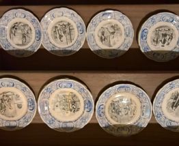 12 assiettes parlantes digoin sarreguemines