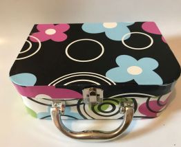 VALISETTE TASSES SOUS TASSES PORCELAINE ANGLAISE ET CUILLERE