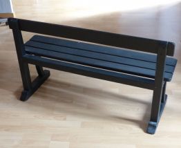 banc 110x38x64 gris foncé tres bon etat