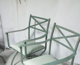 Série 6 fauteuils et chaises vintage P.Vandel