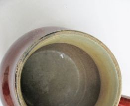pot à lait broc pichet en grè vernissé marron très ancien