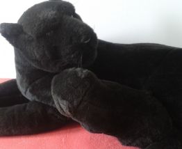 Peluche: la panthère noire et son petit