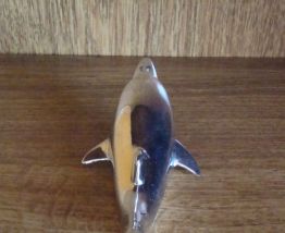 DECAPSULEUR VINTAGE METAL CHROME EN FORME DE DAUPHIN