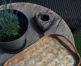 plateau rotin et nacre