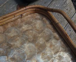 plateau rotin et nacre