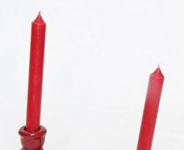 Bougeoir art déco rouge