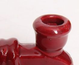 Bougeoir art déco rouge