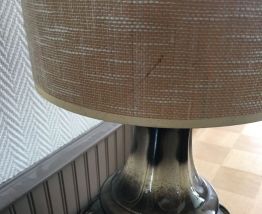 Grande lampe vintage pied céramique,hauteur + 1m
