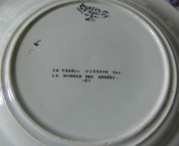 Assiette parlante XIXème siècle Creil et Montereau 