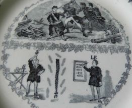 Assiette parlante XIXème siècle Creil et Montereau 