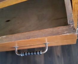 Commode vintage scandinave pieds compas 