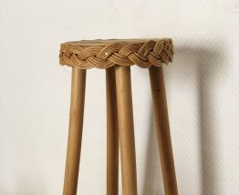 Porte plante rotin &amp; bambou  