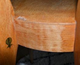 Chaise Stella pieds compas