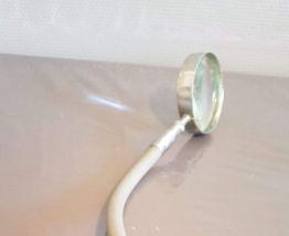 loupe sur pied articulée chromée Optico Paris des années 60