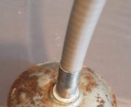 loupe sur pied articulée chromée Optico Paris des années 60