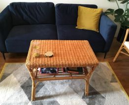 Table basse en rotin