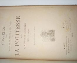 Livre 1894 conseils sur la politesse et manière de se condui