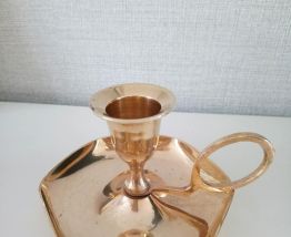 Bougeoir en laiton rat de cave 