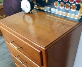 Chiffonnier, semainier vintage scandinave pieds compas 