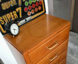 Chiffonnier, semainier vintage scandinave pieds compas 