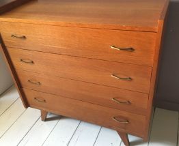 Commode vintage scandinave pieds compas 