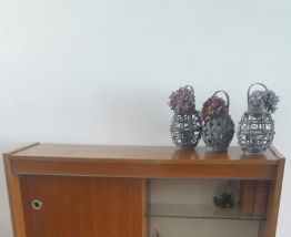 Enfilade vintage scandinave, living, bibliothèque 