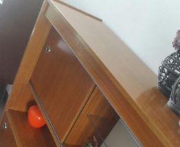 Enfilade vintage scandinave, living, bibliothèque 