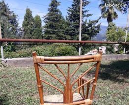 Fauteuil enfant en cannage et rotin