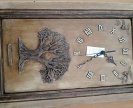 Horloge neuve pendule peinte main d'origine 