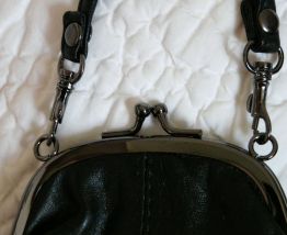 Mini sac  pochette cuir noir 
