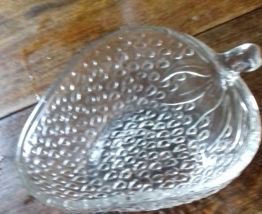 Plats en verre -service à fraises 