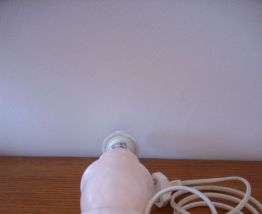 PIED DE LAMPE DE CHEVET EN ALBATRE ROSE PASTEL