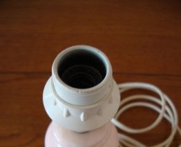 PIED DE LAMPE DE CHEVET EN ALBATRE ROSE PASTEL