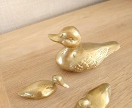 Cane et canetons en laiton 