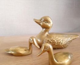 Cane et canetons en laiton 