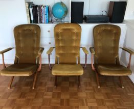 Lot de 3 fauteuils scandinaves 70's