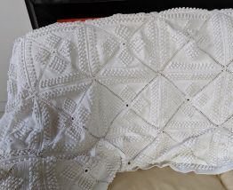 2 dessus de lit, crochet,1 place, coton, 1970.Envoi à voir