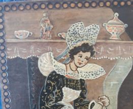 Boite en bois gravée